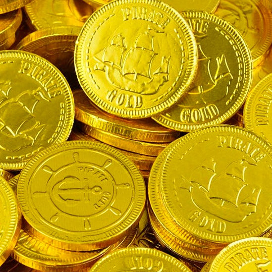 Pirate Gold Milk Chocolate Coins - Gifting Jar