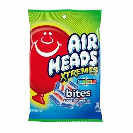 Airheads Xtremes Candy Bluest Raspberry Bites Bag