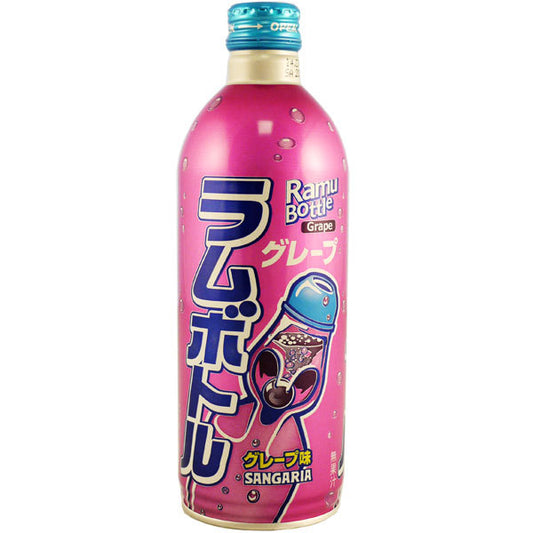 'SANGARIA' Ramune Grape Ramu Bottle 500ml