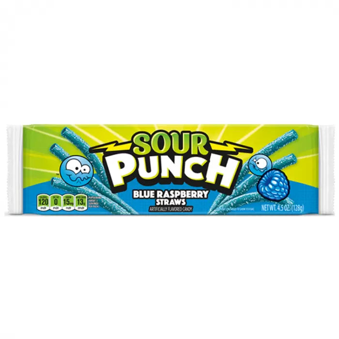 Sour Punch Blue Raspberry Straws