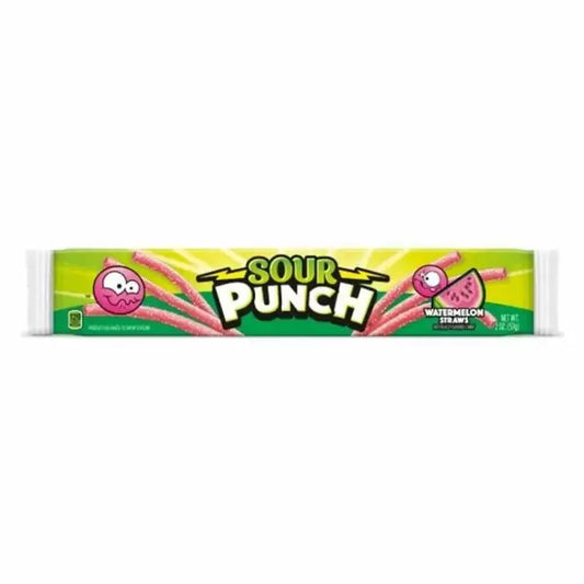 Sour Punch Watermelon Straws