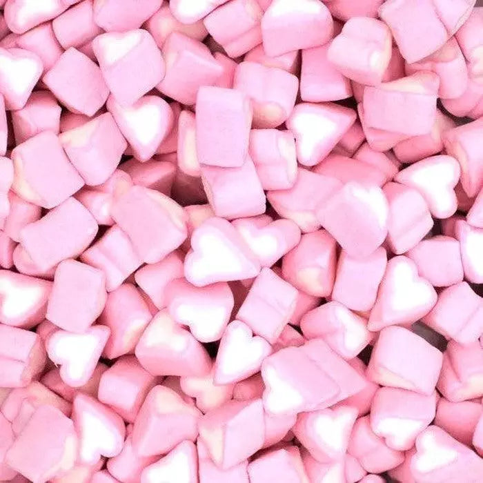 Pink And White Mini Heart Mallows - Gifting Jar